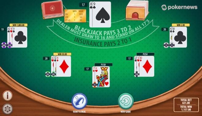 You can without pay play online games win real money free such as Multihand Blackjack