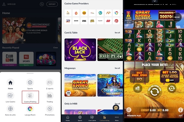 M88 mobile app casino fishing